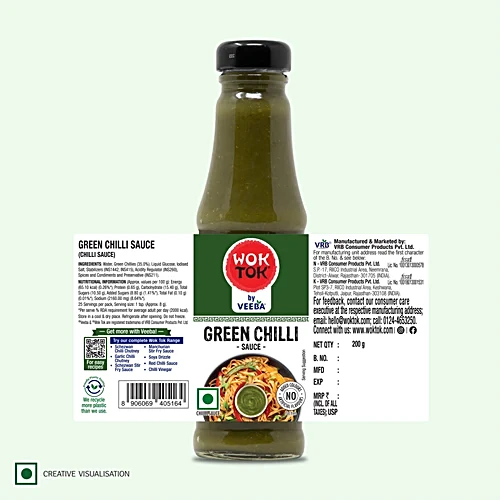 Wok Tok by Veeba Green Chilli Sauce, 200 g