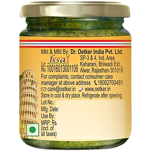 Dr.Oetker FunFoods Pesto Italian Basil Sauce, 190 g