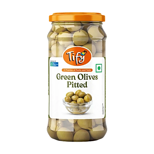 Tify Green Olives Pitted, 350 g