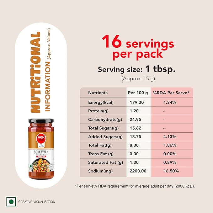 Wok Tok by Veeba Schezwan Stir-Fry Sauce, 250 g