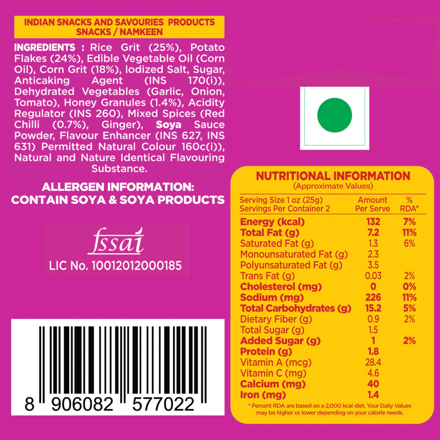 Cornitos Crusties Puffs Honey Chilli Potato Flavour, 44 g