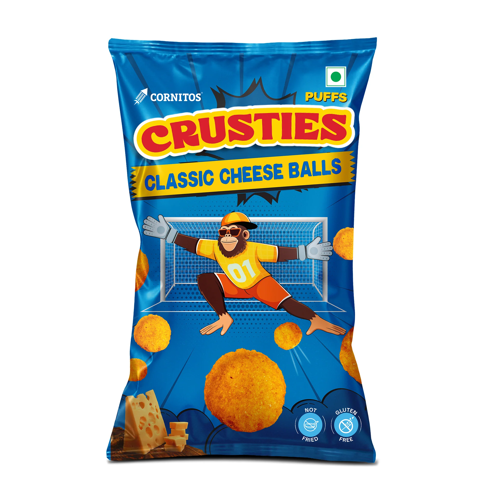 Cornitos Crusties Puffs Classic Cheese Flavour, 55g