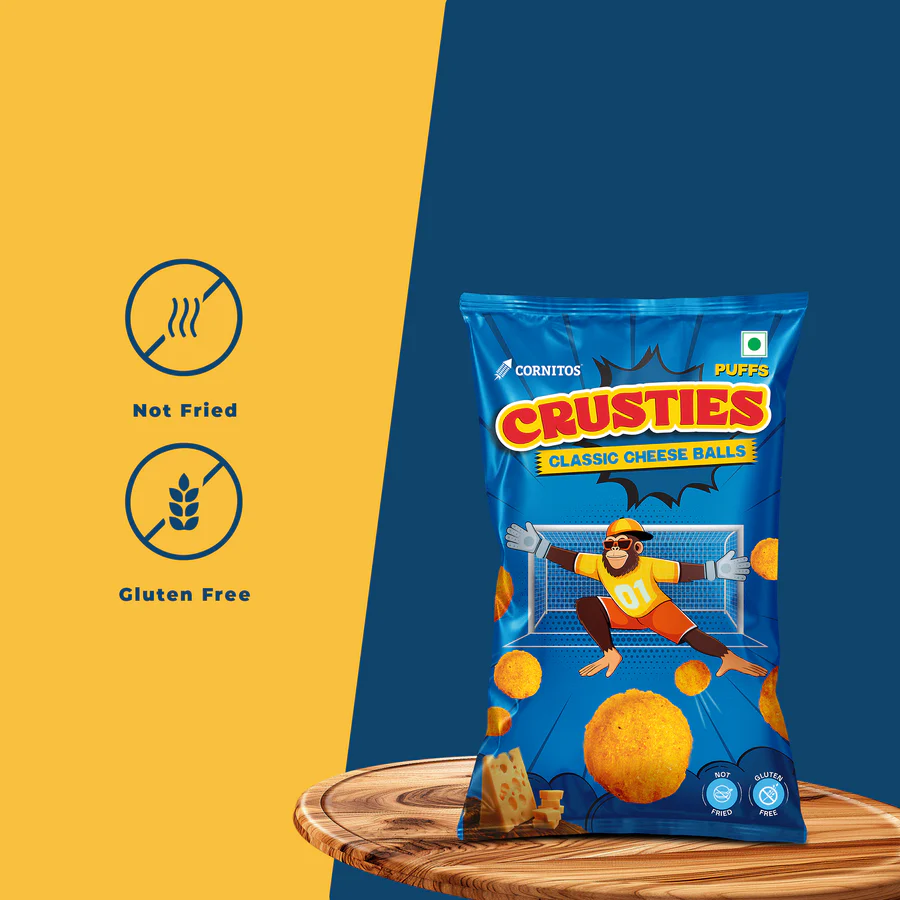 Cornitos Crusties Puffs Classic Cheese Flavour, 55g