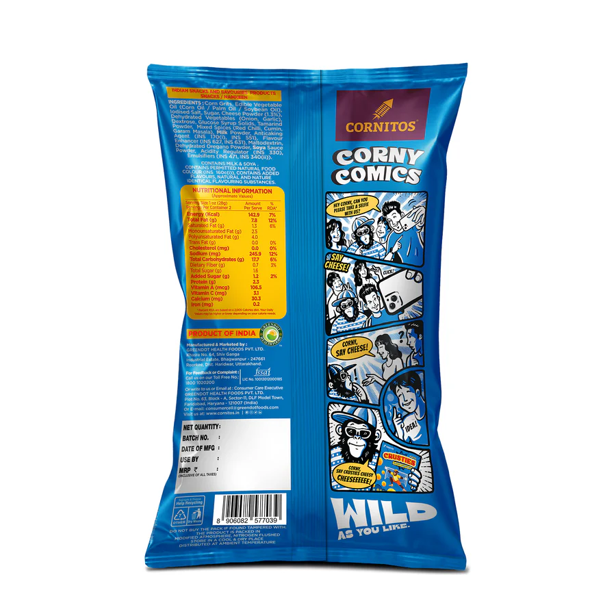 Cornitos Crusties Puffs Classic Cheese Flavour, 55g