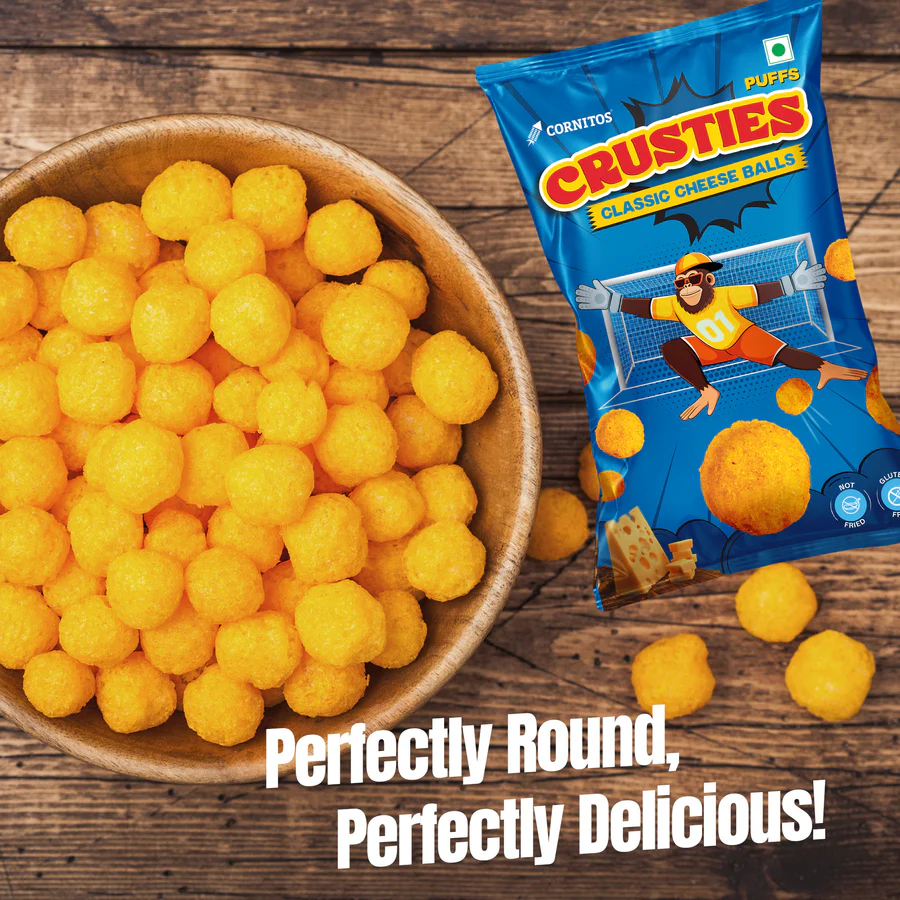 Cornitos Crusties Puffs Classic Cheese Flavour, 55g