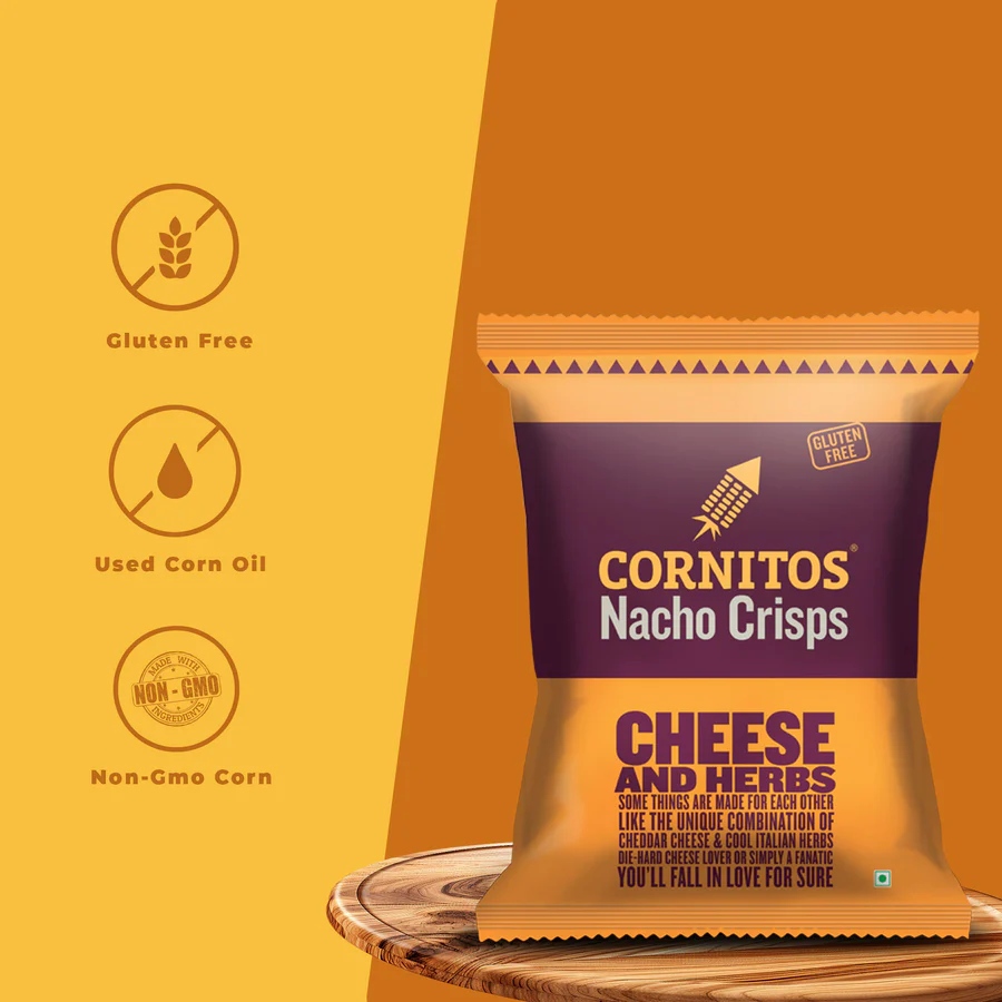 Cornitos Nacho Crisps Cheese & Herbs, 150 g