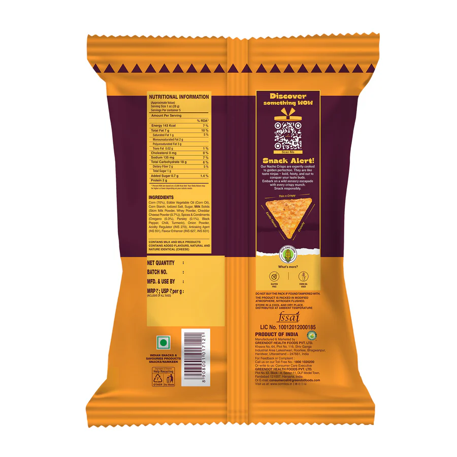 Cornitos Nacho Crisps Cheese & Herbs, 150 g