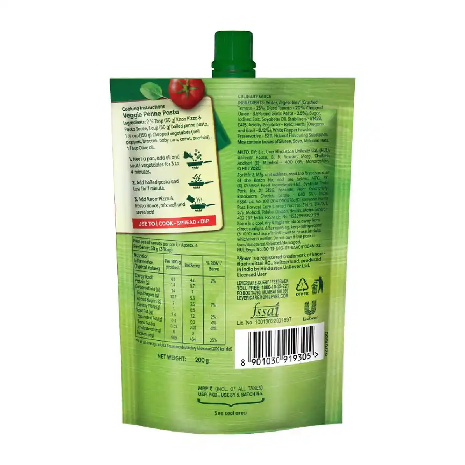 Knorr Sauce Pizza and Pasta, 200 g
