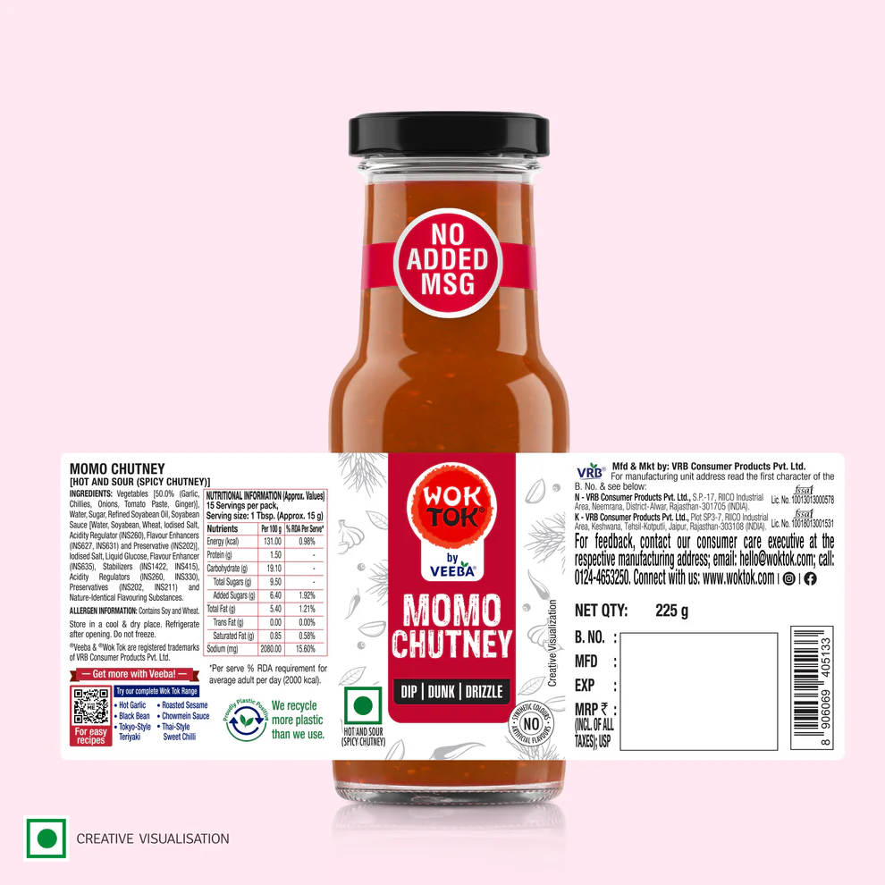 Wok Tok by Veeba Momo Chutney, 225 g