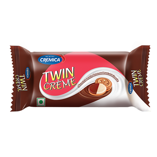 Cremica Twin Creme Chocolate & Vanilla sandwich biscuits, 56 g