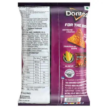 Doritos Sweet Chilli Corn Chips, 75 g