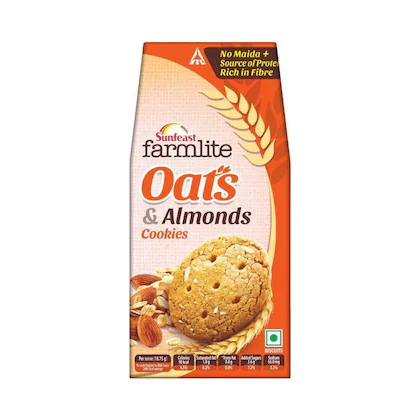 Sunfeast Farmlite Active Oats and Almonds Biscuits, 150 g