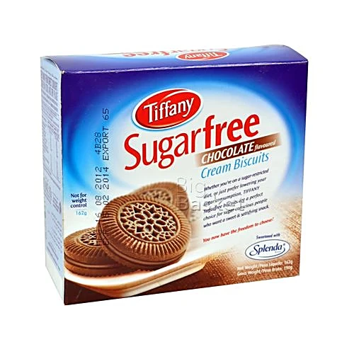 Tiffany Sugarfree Chocolate Cream Biscuits, 162 g