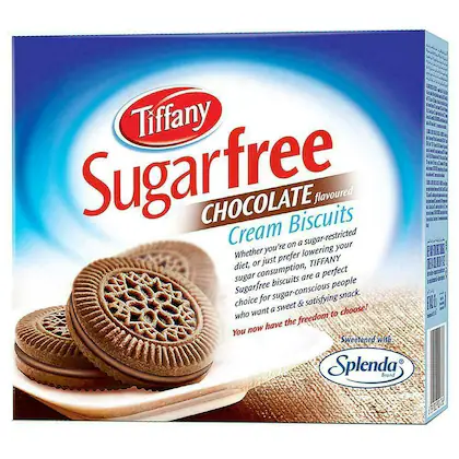 Tiffany Sugarfree Chocolate Cream Biscuits, 162 g