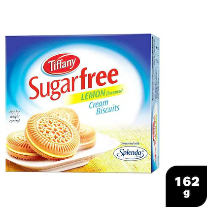 Tiffany Sugarfree Lemon Cream Biscuits, 162 g