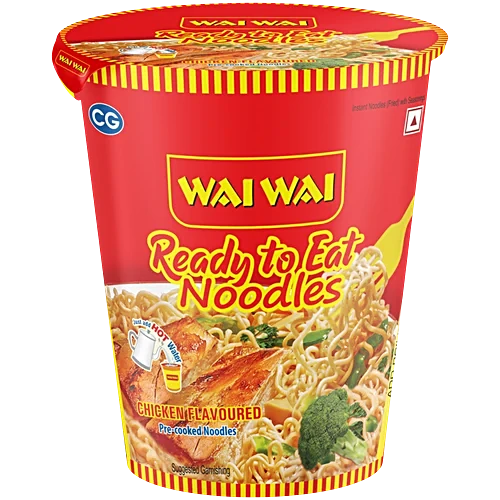 Wai Wai Chicken Flavoured Pre-Cooked Noodles, 70 g