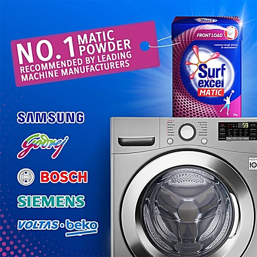 Surf Excel Matic Front Load Detergent Powder, 2 kg