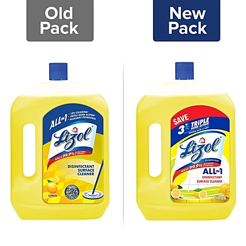 Lizol Disinfectant Surface Cleaner Citrus, 2 l