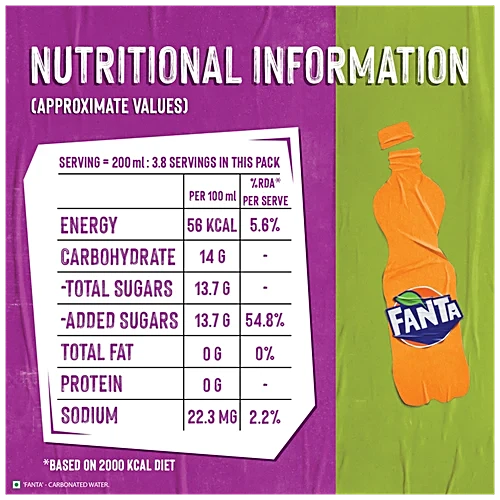 Fanta Orange Flavoured Soft Drink, 1 l