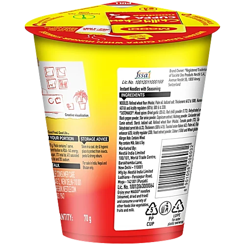Maggi Chilly Chow Cuppa Instant Noodles, 70 g