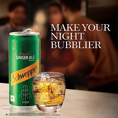 Schweppes Original Ginger Ale flavoured soft drink, 300 ml