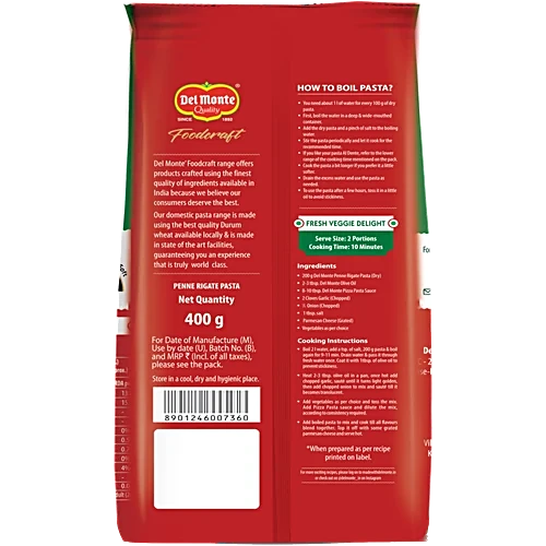 Del Monte Foodcraft Penne Rigate pasta, 500 g
