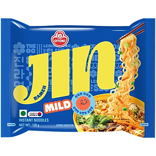 Ottogi Jin Ramen Korean Style Instant Noodles, 110 g