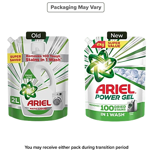 Ariel Power Gel Front Load Liquid Detergent, 2 kg