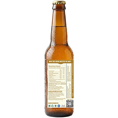 Toyo Kombucha Ginger Lemon Fermented Tea, 330 ml