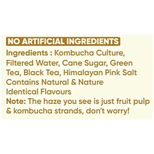 Toyo Kombucha Ginger Lemon Fermented Tea, 330 ml