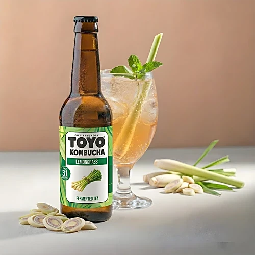 Toyo Kombucha Lemongrass Fermented Tea, 330 ml