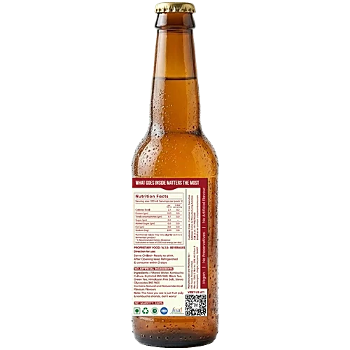 Toyo Kombucha Cranberry Zero Sugar Fermented Tea, 330 ml