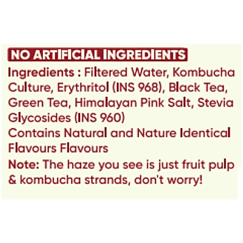 Toyo Kombucha Cranberry Zero Sugar Fermented Tea, 330 ml