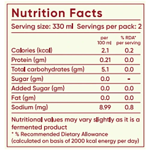 Toyo Kombucha Cranberry Zero Sugar Fermented Tea, 330 ml