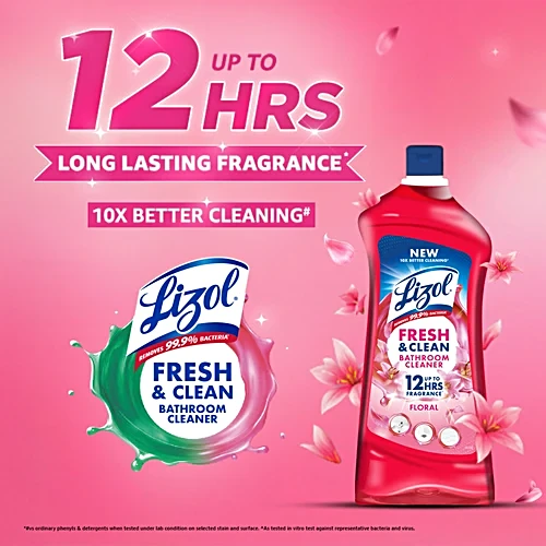 Lizol Floral Bathroom Cleaner Liquid, 700 ml