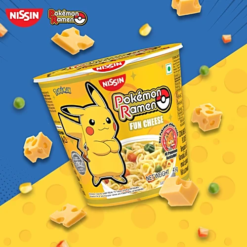 Nissin Pokemon Ramen Cheese, 45 g