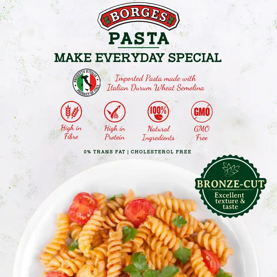 Borges Durum Wheat Pasta Fusilli, 500 g