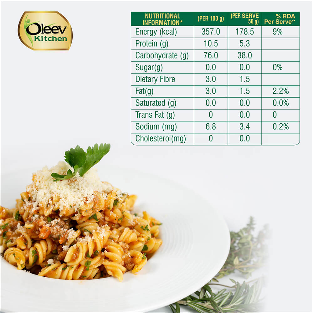 Oleev Kitchen Fusilli Pasta, 400 g Buy 1 Get 1