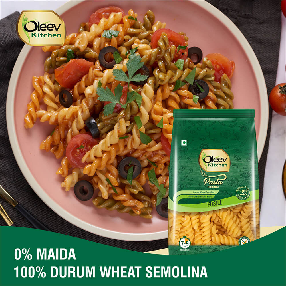 Oleev Kitchen Fusilli Pasta, 400 g Buy 1 Get 1