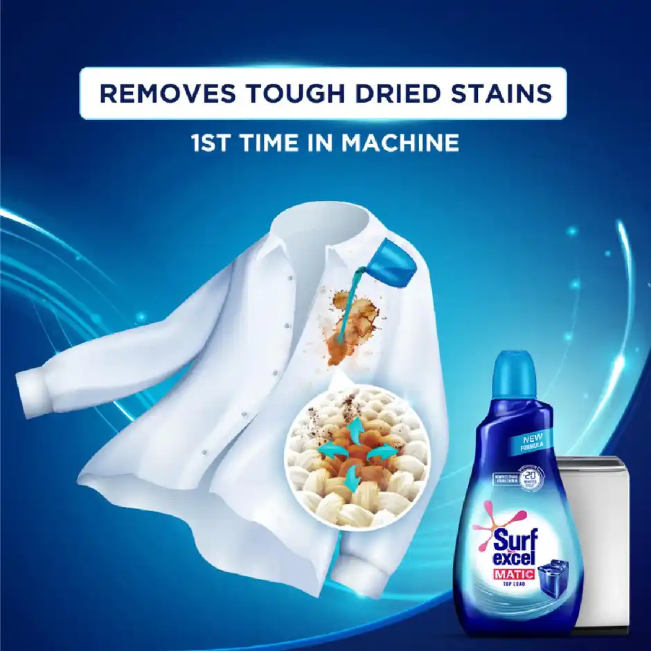 Surf Excel Matic Top Load Detergent Liquid, 1l