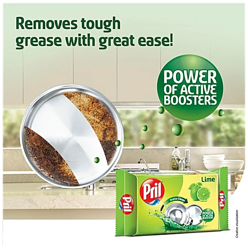 Pril Dishwash Bar Lime, 400 g ( 3 Pack)