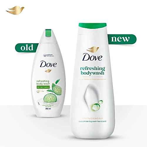 Dove Refreshing Bodywash With Triple Hydration Serum, 300 ml
