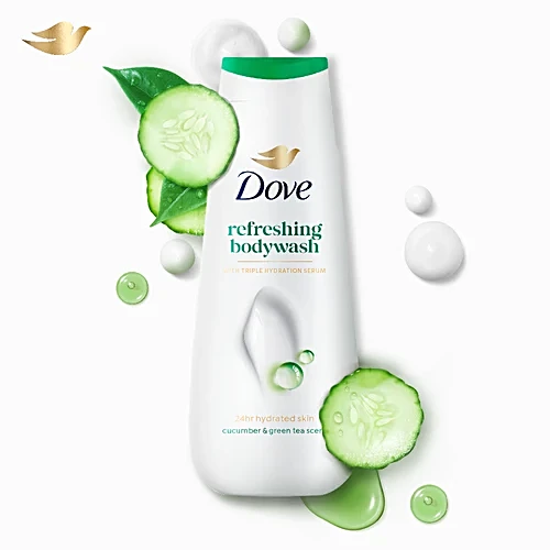 Dove Refreshing Bodywash With Triple Hydration Serum, 300 ml