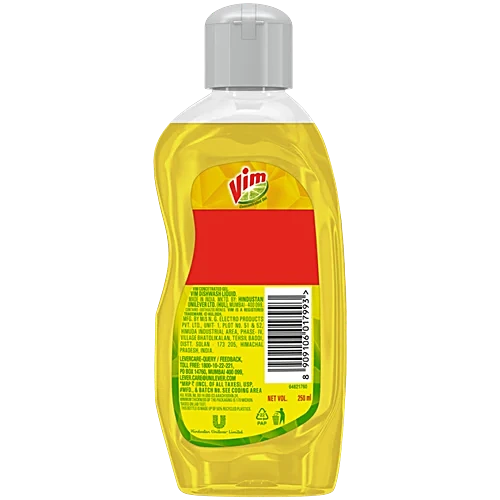Vim Lemon Dishwash Liquid Gel, 250 ml