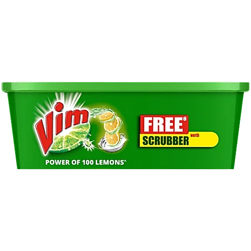 Vim Lemon Dishwash Bar, 480 g (Get Free Scrubber)