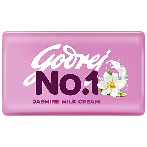 Godrej No.1 Jasmine & Milk Cream Bathing Soap, 100 g (Pack of 5)
