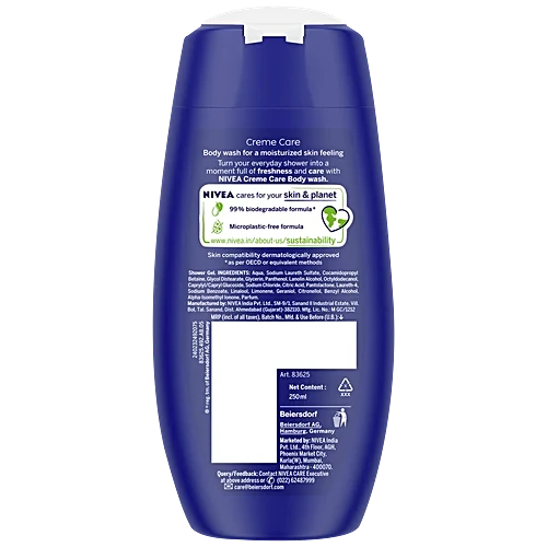 Nivea Creme Pure Care Shower Cream, 250 ml