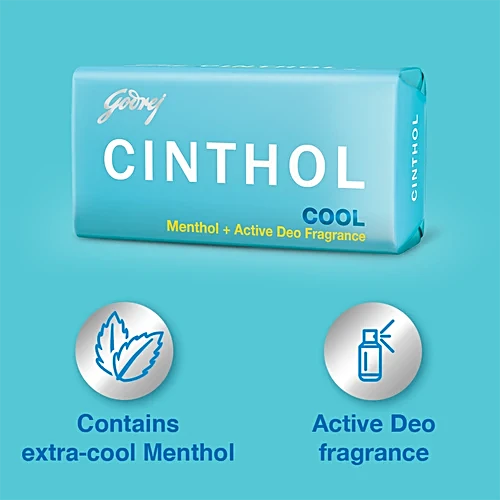 Cinthol Cool Bath Soap,100 g (Buy 4 Get 1 Free)