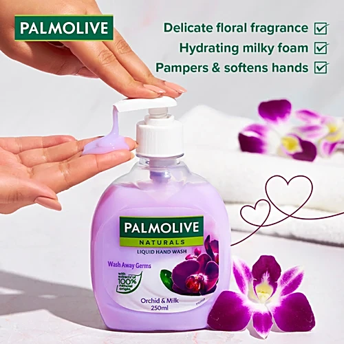 Palmolive Naturals Orchid & Milk Liquid Hand Wash, 250 ml