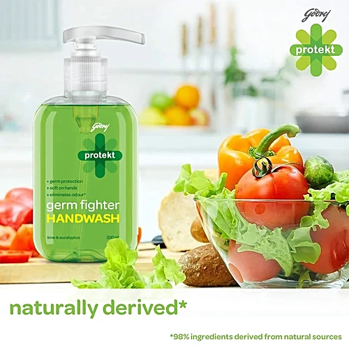 Godrej Protekt Germ Fighter Handwash Refill Pack - Lime & Eucalyptus, 725 ml
